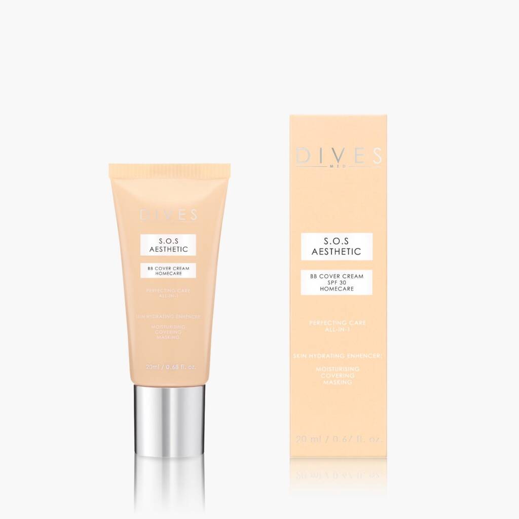DIVES S.O.S AESTHETIC BB COVER DRĖKINAMASIS-MASKUOJAMASIS VEIDO KREMAS SU SPF30